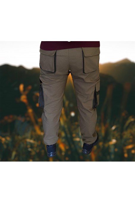 HAKİ ÜZERİNE HAKİ TULUM CEP PANTOLONU