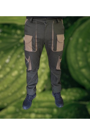 HAKİ ÜZERİNE BEJ TULUM PANTOLON (00016780) HAKİ ÜZERİNE BEJ TULUM PANTOLON (00016780)